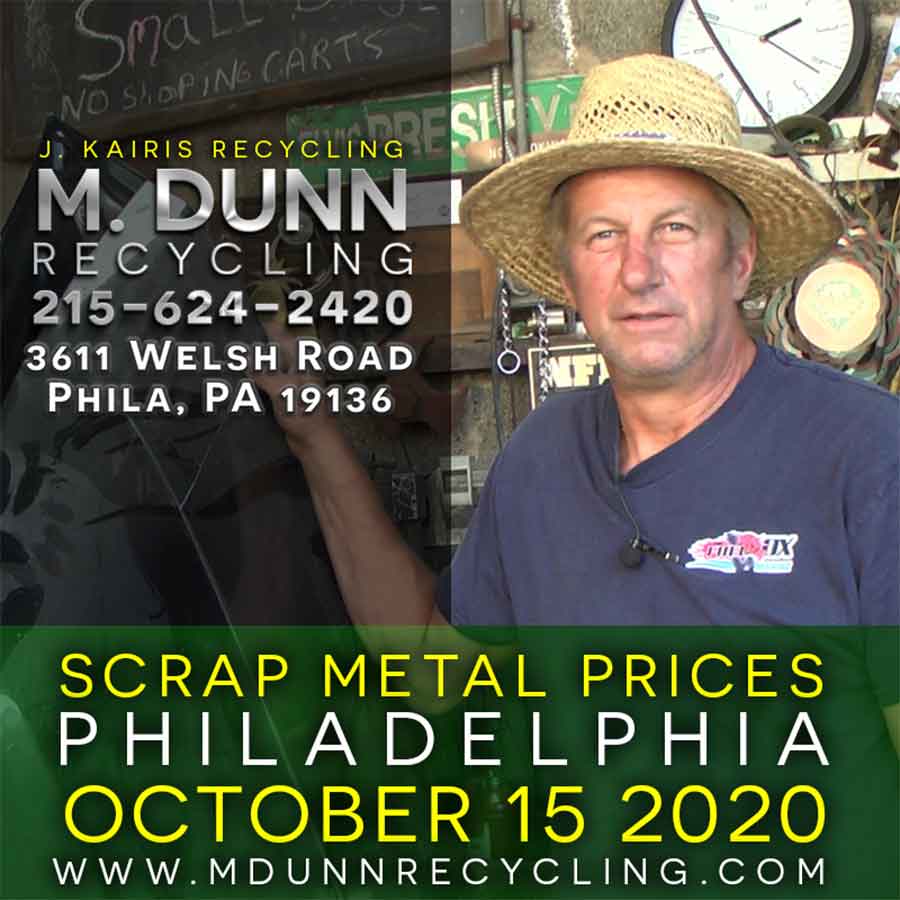 Brass Prices in Philadelphia June July 2021. M Dunn Recycling presents Scrap Metal Philadelphia. Our blog about scrap metal prices. Compared to the last couple years, Brass prices are way up. It's best to call us for a current price 215-624-2420 for prices change sometimes hourly. Plumbers and HVAC technicians, if you've been saving up your scrap. now is a good time to sell it. Prices change day by day even hour by hour so ALWAYS call for prices.  