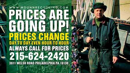 Northeast Philadelphia Scrap Metal Prices FEBRUARY 24, 2021

M Dunn Recycling Center Philadelphia Scrap Metal Prices Video Blog Feb 24, 2021 PRICES ARE GOING UP!
